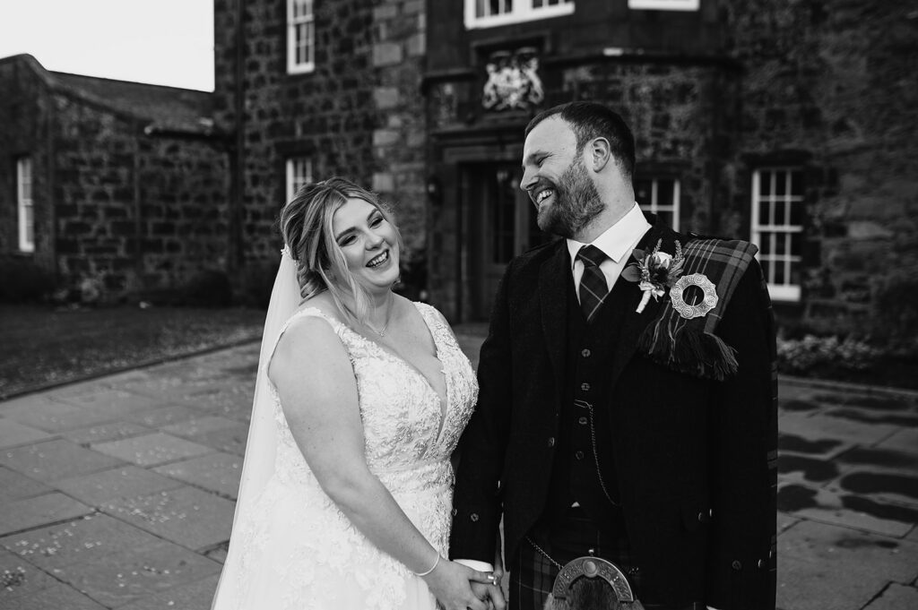 Aberdeenshire couple photographed at Meldrum house by Aberdeenshire wedding photographer