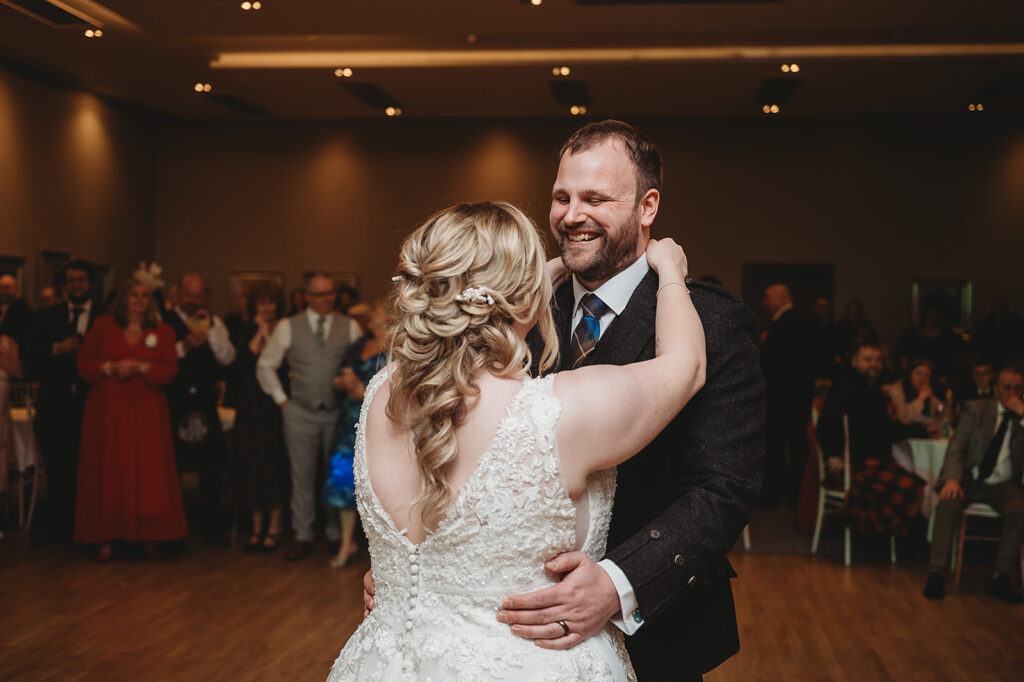 First dance in the ballroom of Meldrum house, aberdeenshire 