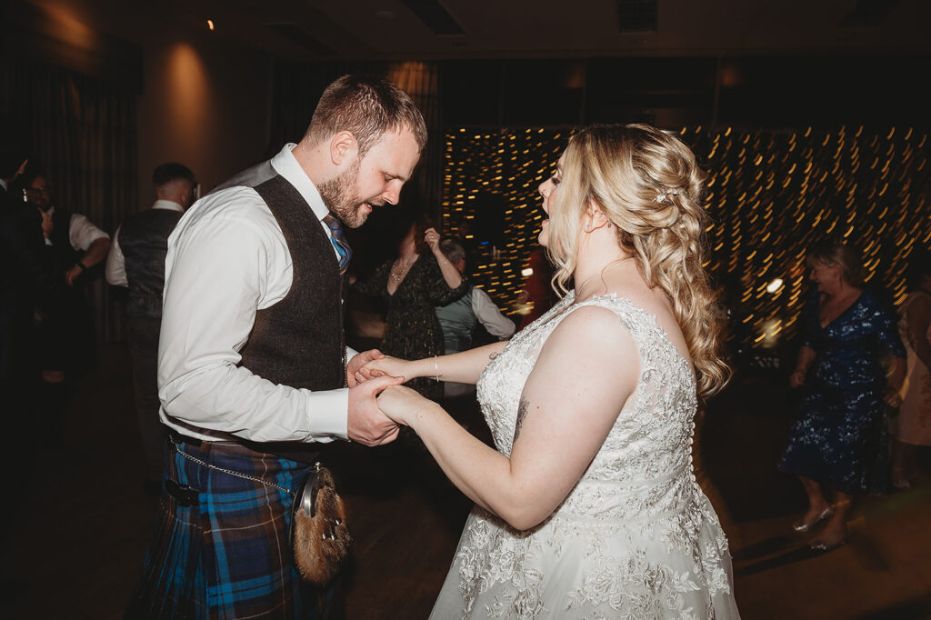 Evening reception photographed by aberdeenshire photographer at meldrum house 