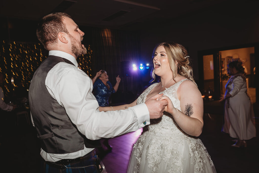 Evening reception photographed by aberdeenshire photographer at meldrum house 