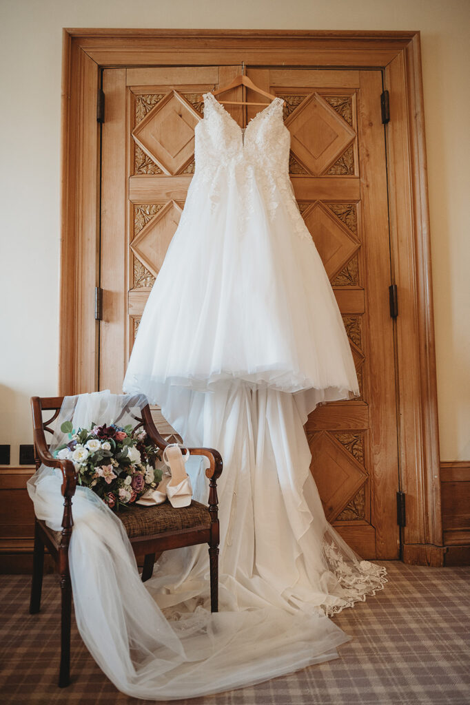 Bridal accessories at meldrum house, aberdeenshire 