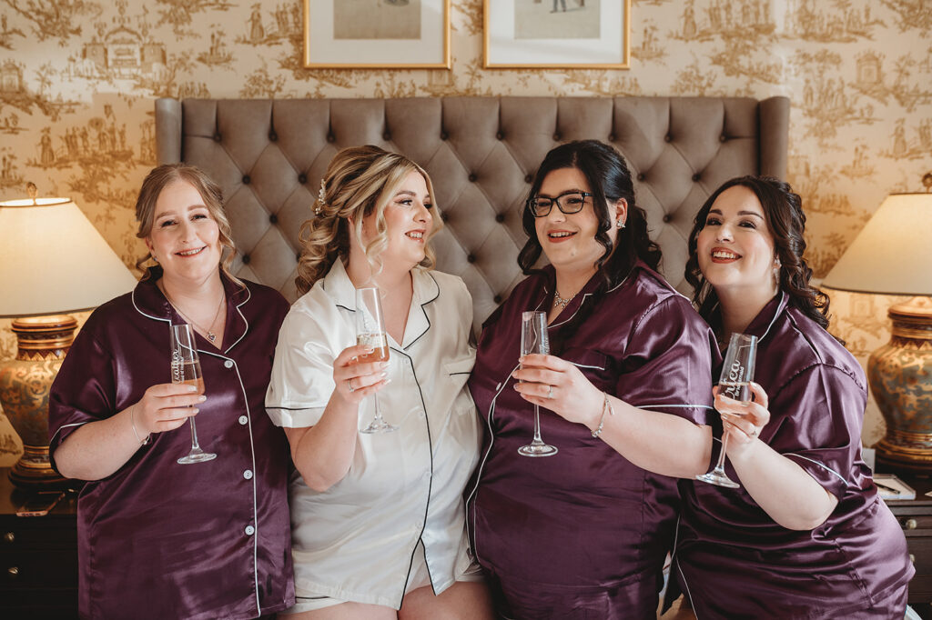 bridal party toast to the new aberdeenshire bride 