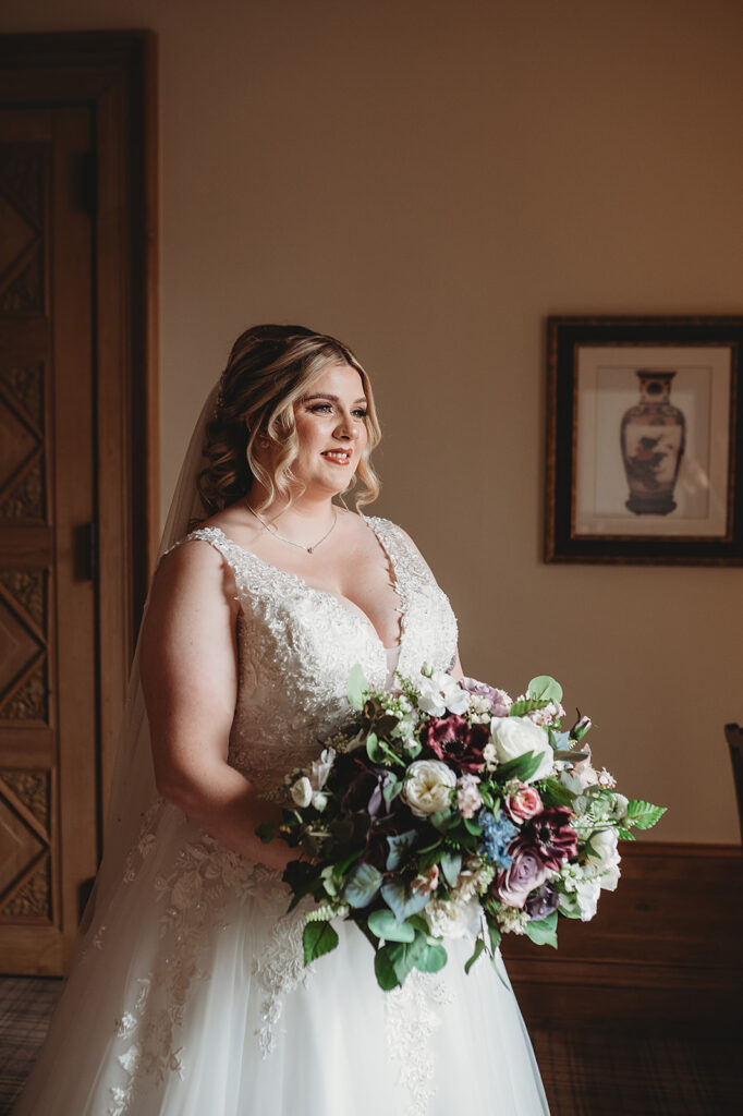 Bride is ready for her Meldrum wedding 