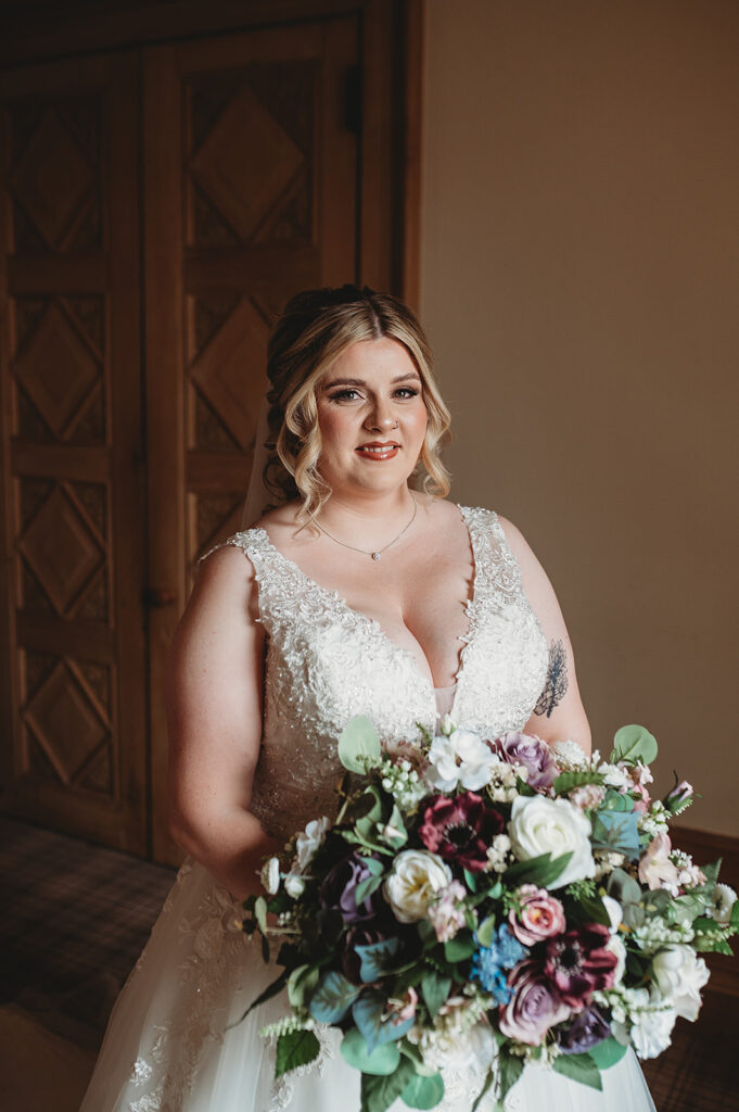 Final touches for aberdeenshire bride at Meldrum House