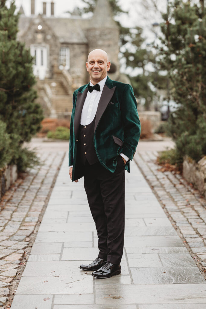 Groom ready at meldrum house aberdeenshire