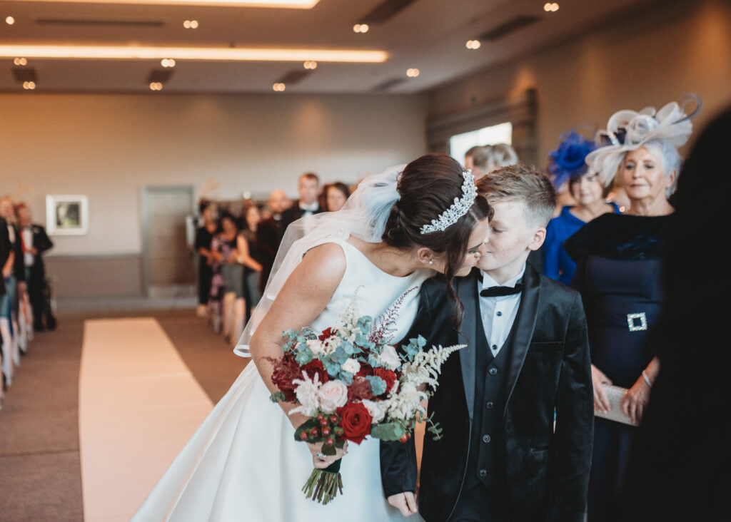Aberdeenshire bride photographed during their wedding ceremony at meldrum house