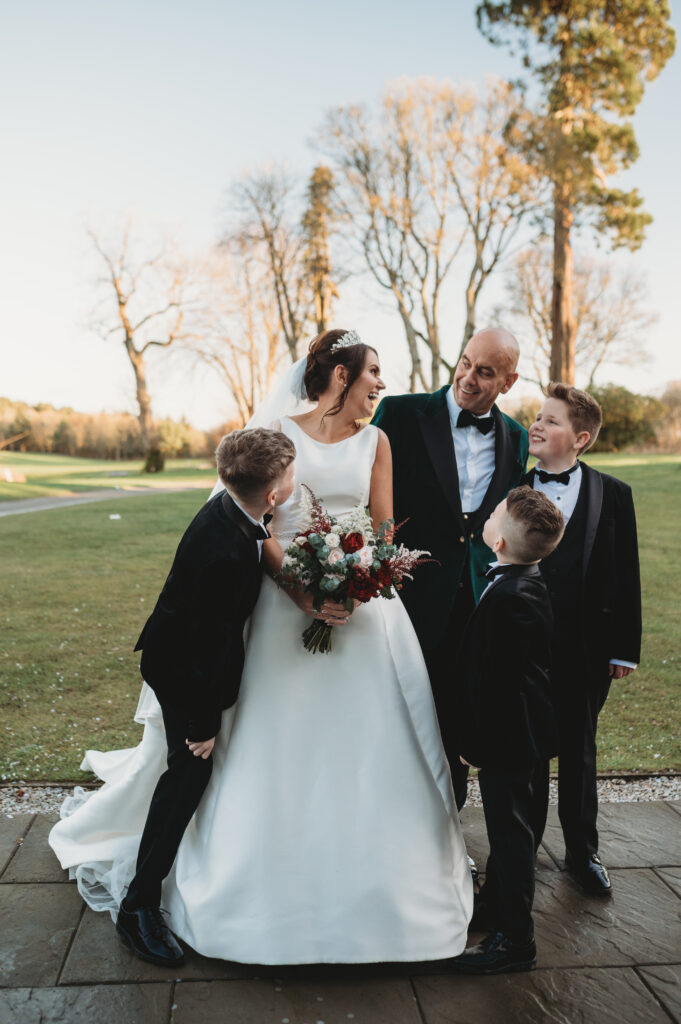 Family photographed at meldrum house by aberdeenshire wedding photographer