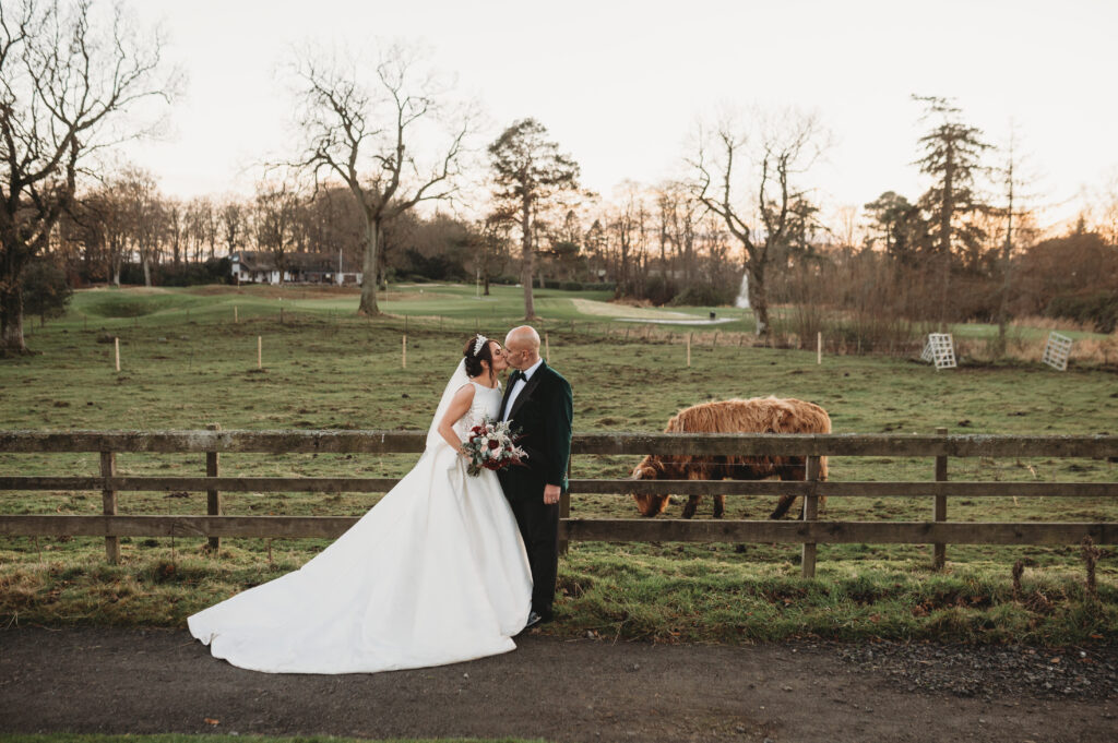 Aberdeenshire couple photographed at meldrum house by aberdeenshire wedding photographer