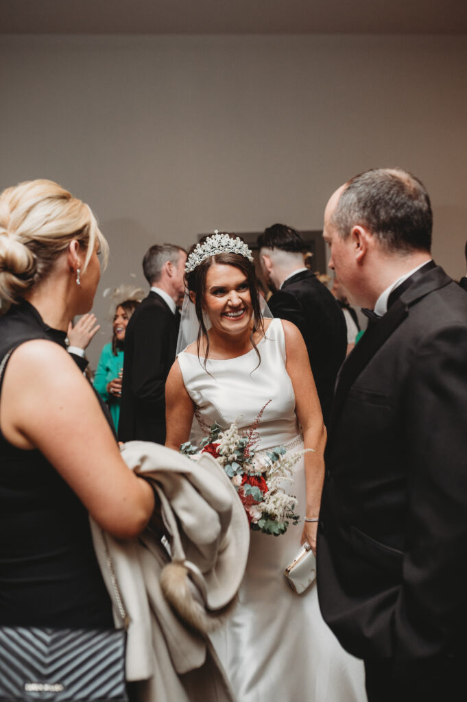 Cocktail hour at meldrum house photographed by aberdeenshire wedding photographer