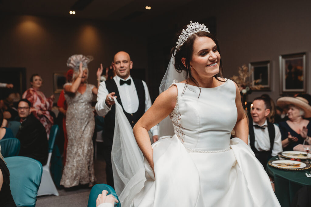 Wedding reception photographed at meldrum house by aberdeenshire wedding photographer