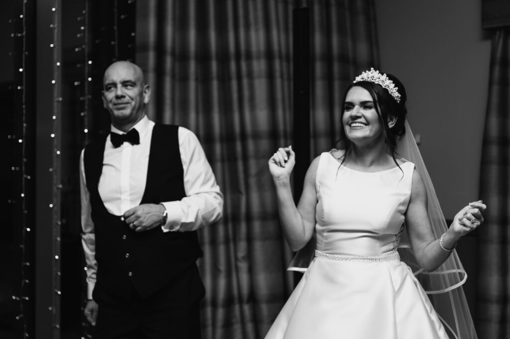 Wedding reception photographed at meldrum house by aberdeenshire wedding photographer