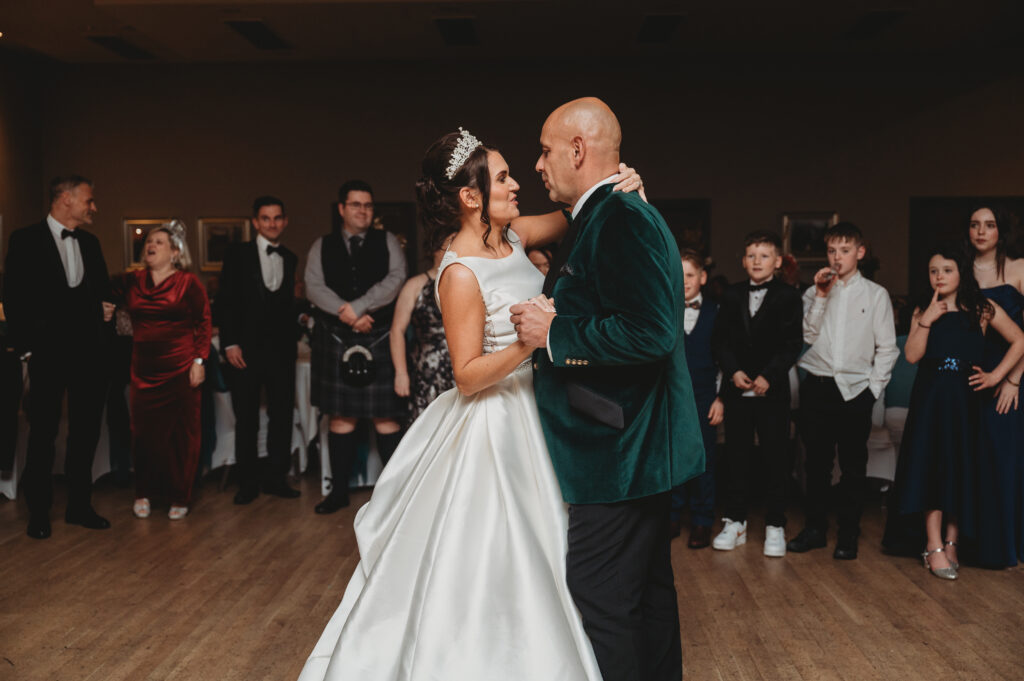 First dance in the ballroom of meldrum house aberdeenshire 