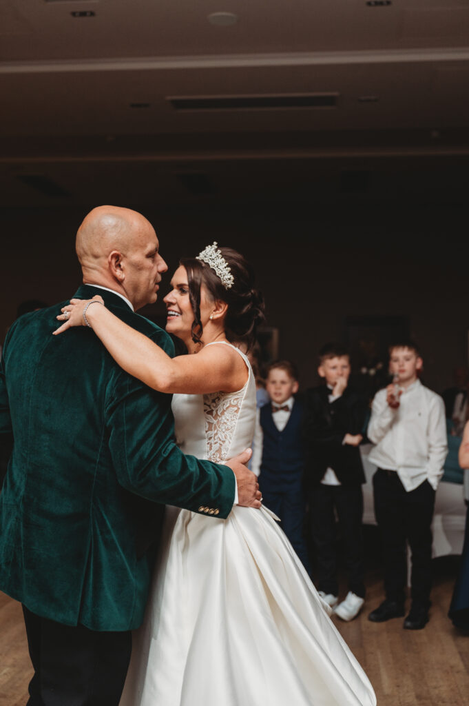 First dance in the ballroom of meldrum house aberdeenshire 