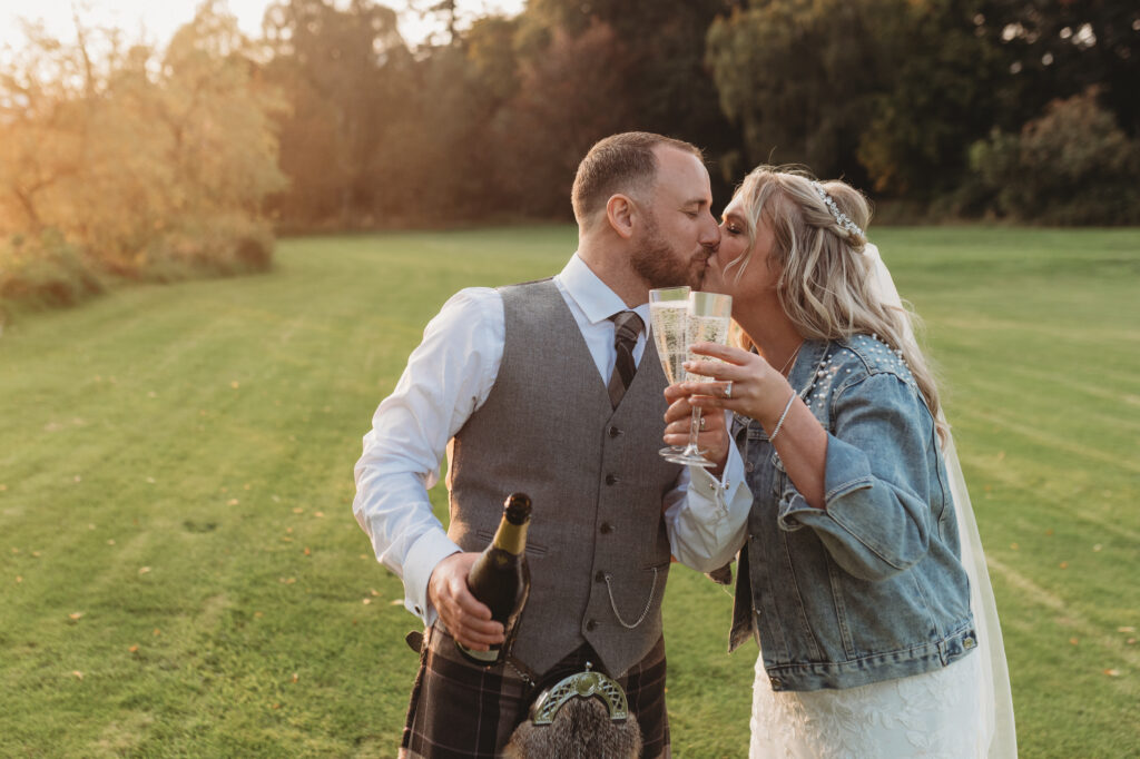 Aberdeenshire wedding photographer captures couple at Logie Country House wedding