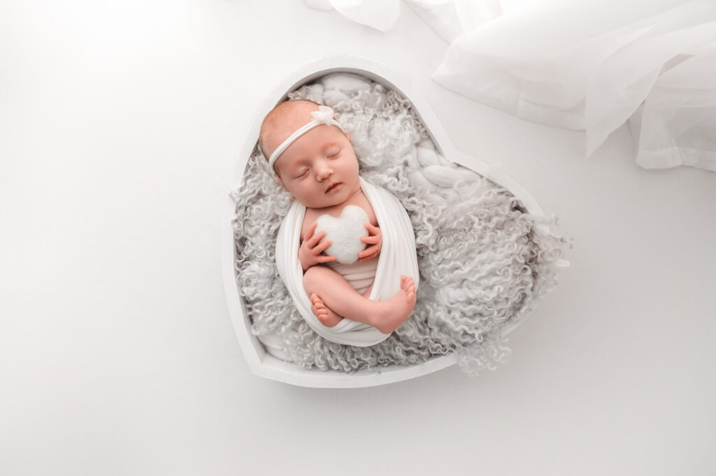 Baby sleeping during a newborn session in Aberdeenshire