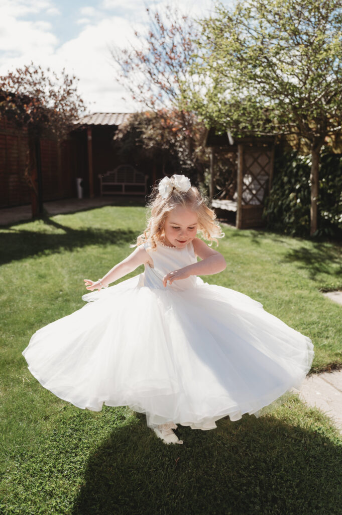 Aberdeenshire wedding photographer captures flower girl at Palace Hotel wedding