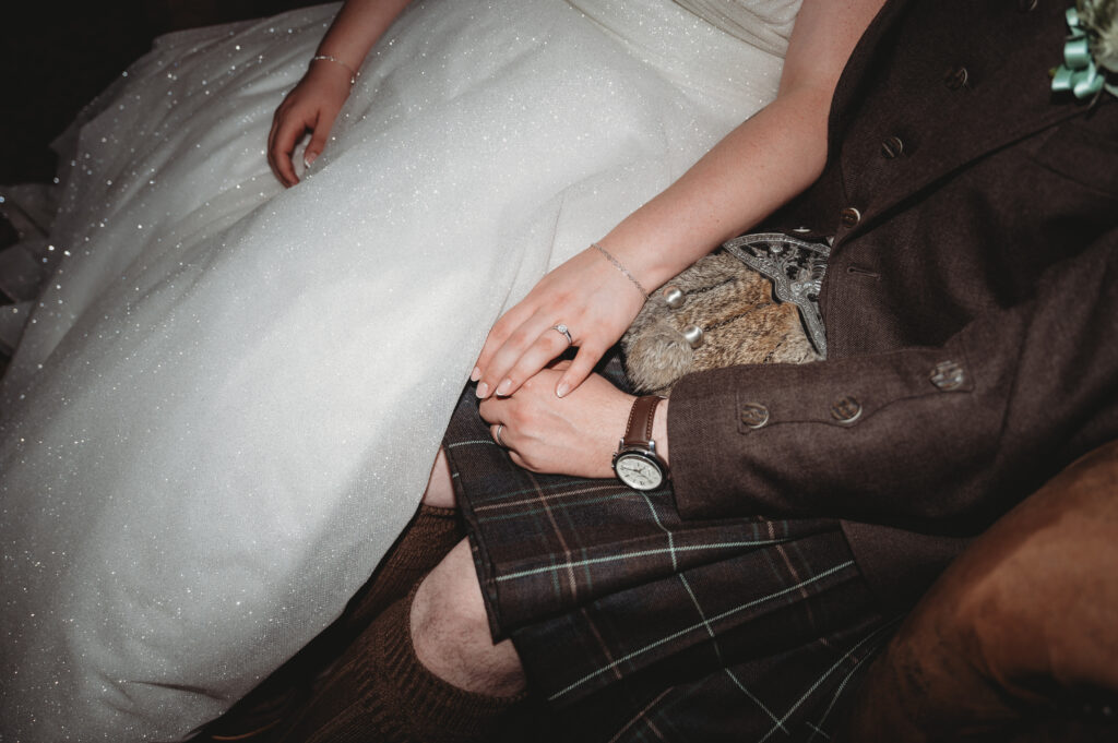 Aberdeenshire wedding photographer captures couple at Thainstone House wedding