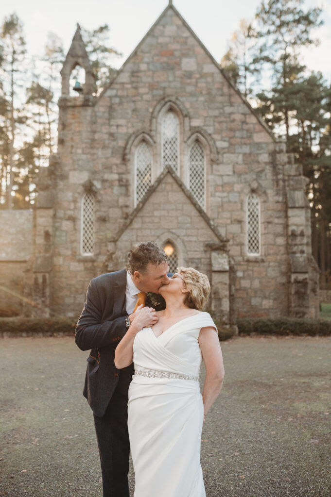 Aberdeenshire wedding photographer captures couple at Station Cottage Dinnet wedding