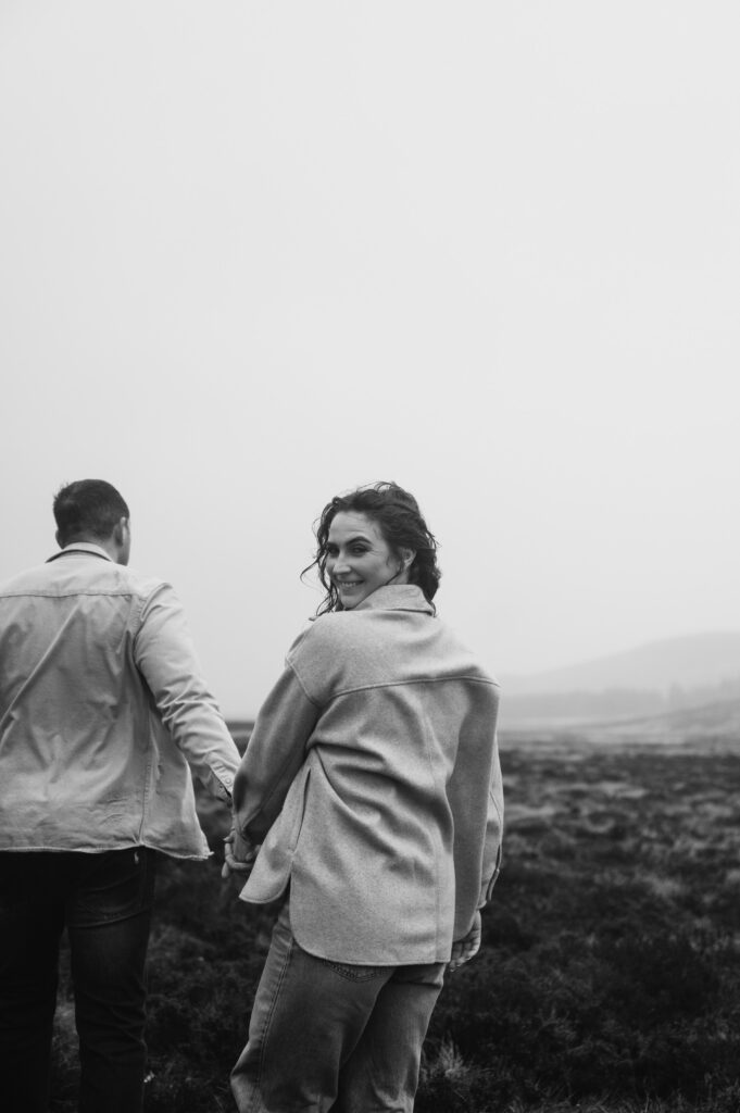 Pre-wedding photos at Loch Muick by an Aberdeenshire wedding photographer