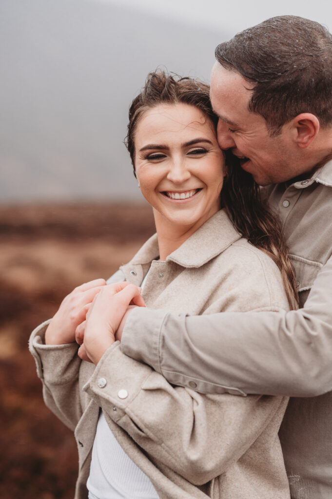 Pre-wedding photos at Loch Muick by an Aberdeenshire wedding photographer