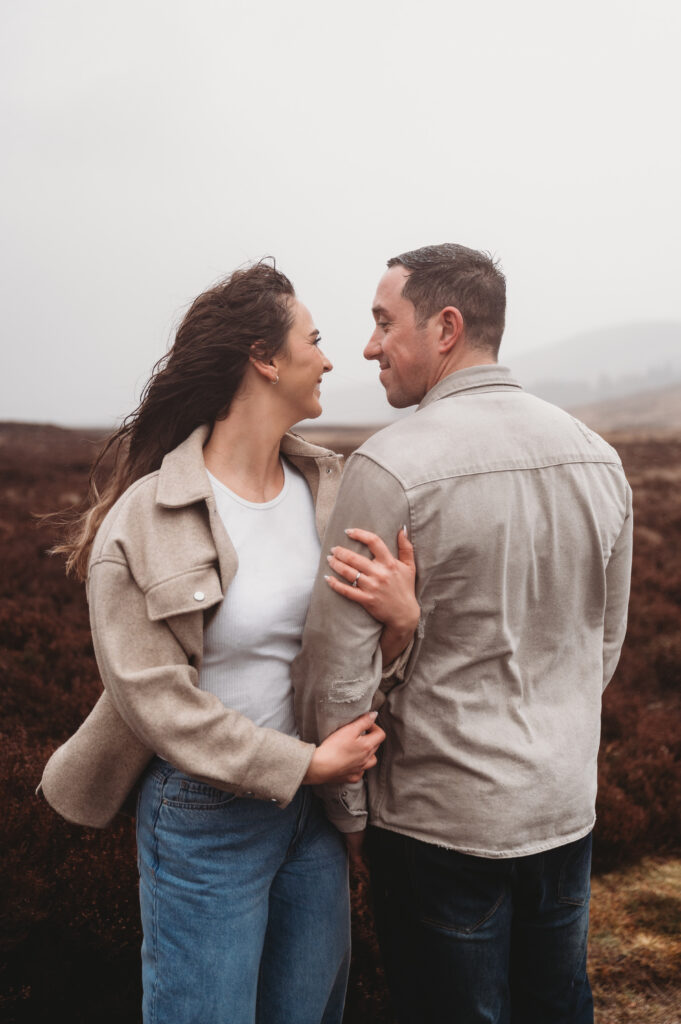Pre-wedding photos at Loch Muick by an Aberdeenshire wedding photographer