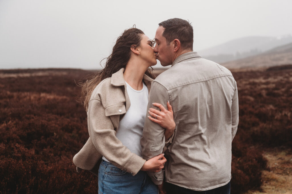 Pre-wedding photos at Loch Muick by an Aberdeenshire wedding photographer