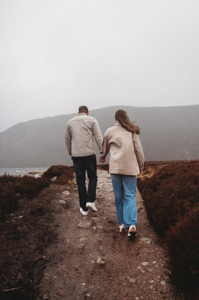 Pre-wedding photos at Loch Muick by an Aberdeenshire wedding photographer