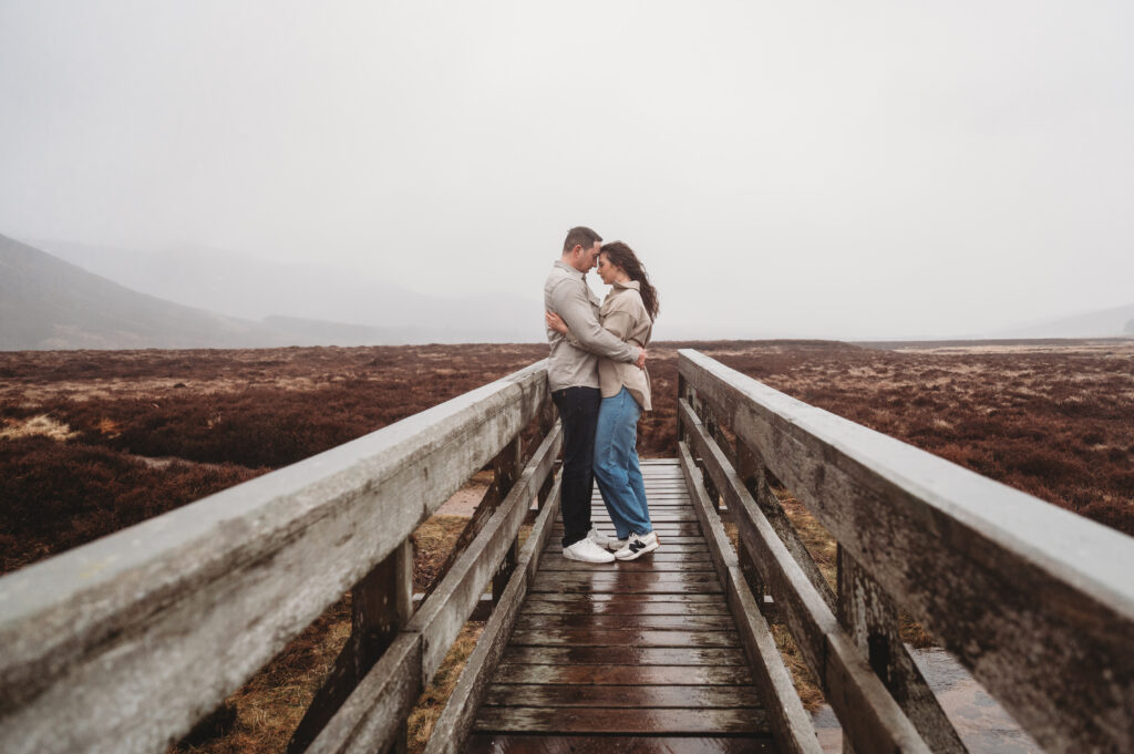 Pre-wedding photos at Loch Muick by an Aberdeenshire wedding photographer